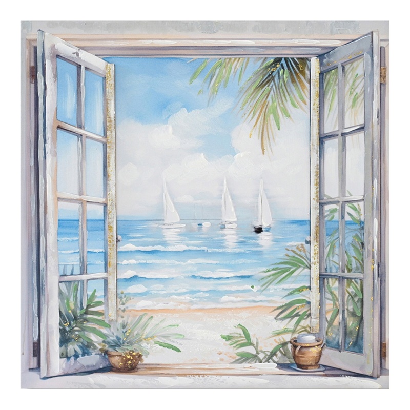 Tablou canvas Deive E Inart, Pako World, 80x3x80 cm