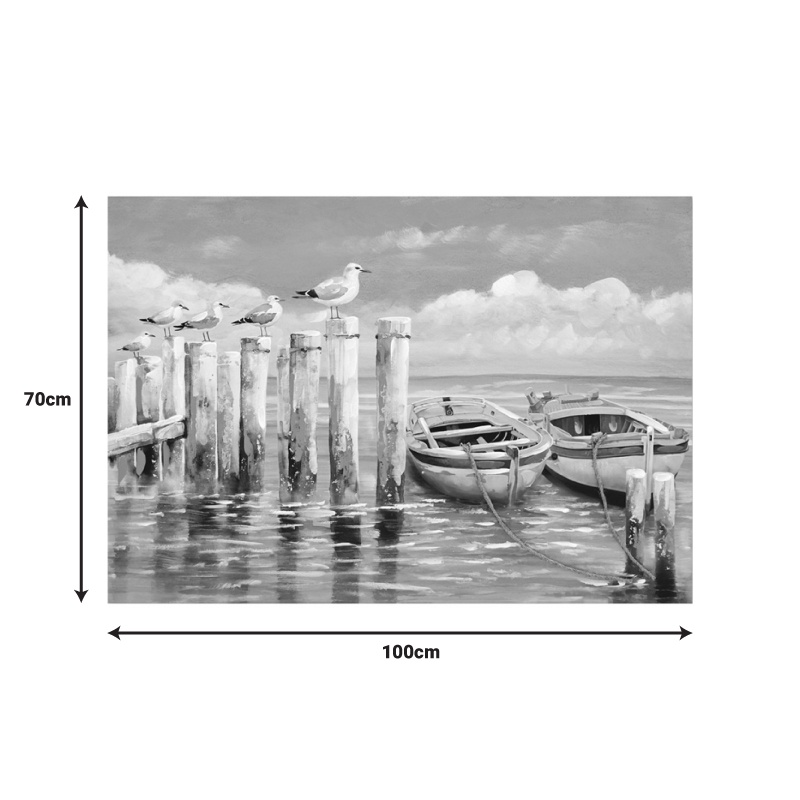 Tablou canvas Port, Pako World, 100x3x100 cm
