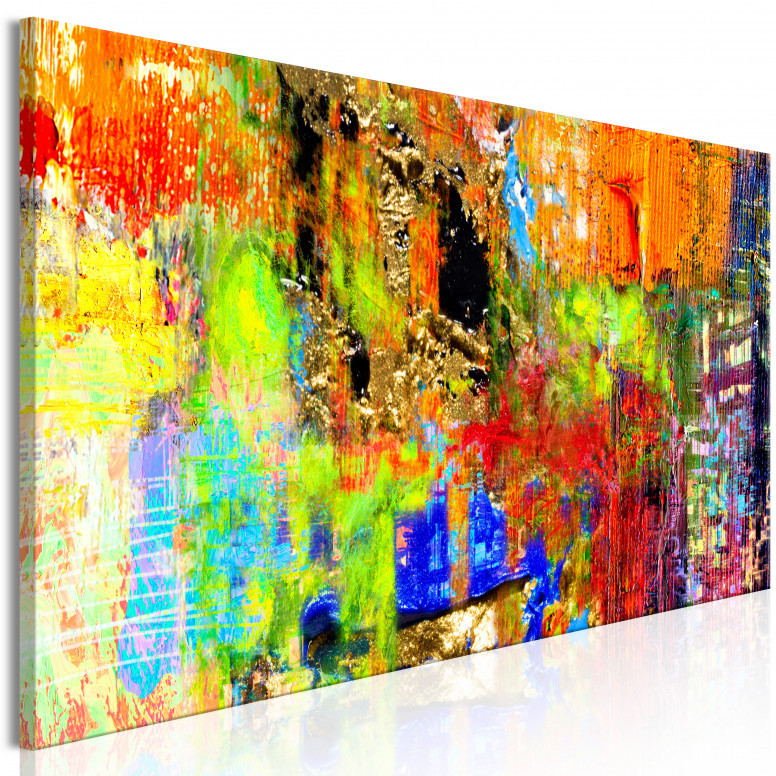 Tablou - Colourful Abstraction (1 Part) Narrow 135x45 cm