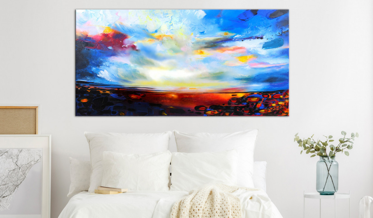 Tablou - Colourful Sky (1 Part) Wide 70x35 cm - 1 | YEO