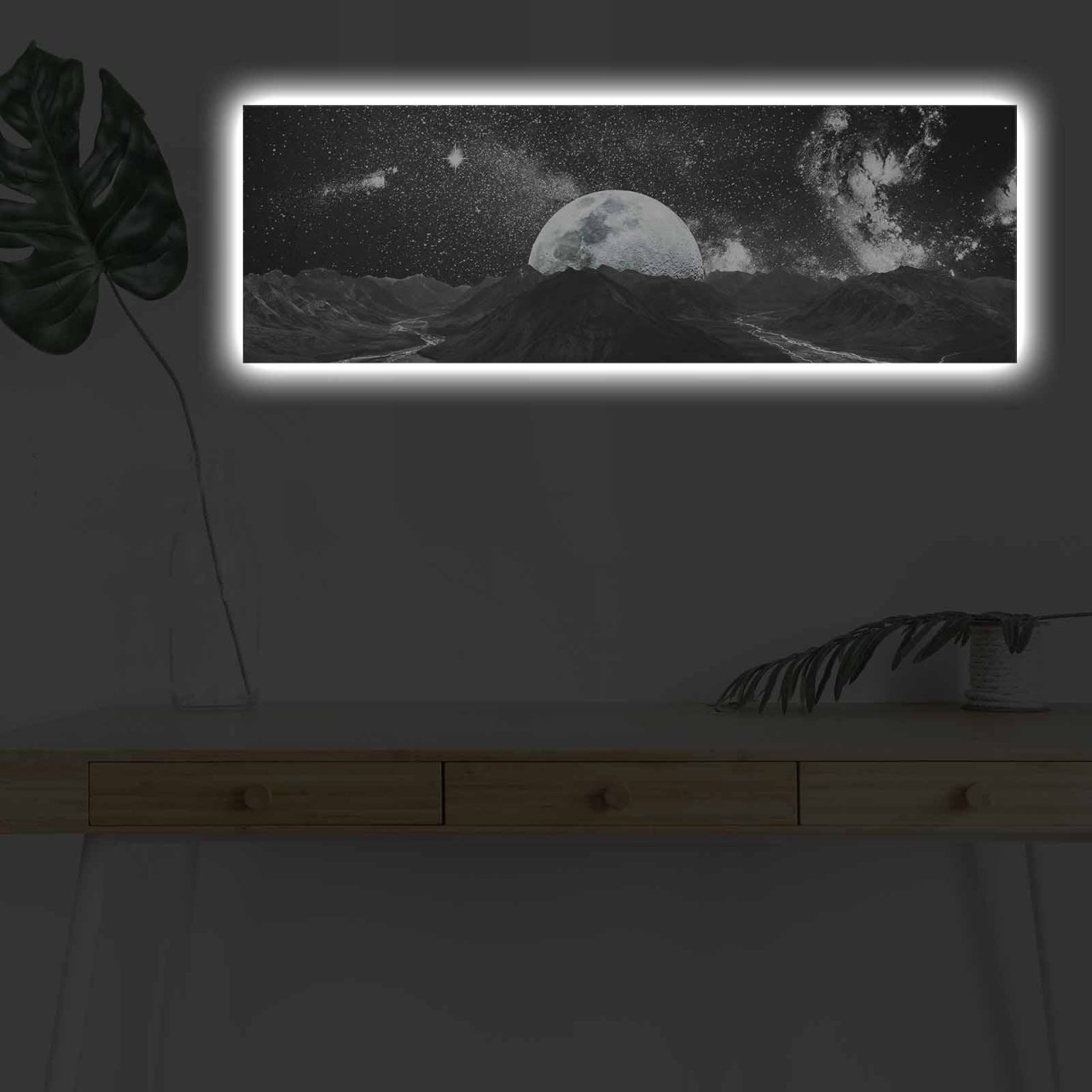 Tablou cu LED 3090NASA Multicolor 30x90x3 cm - 1 | YEO