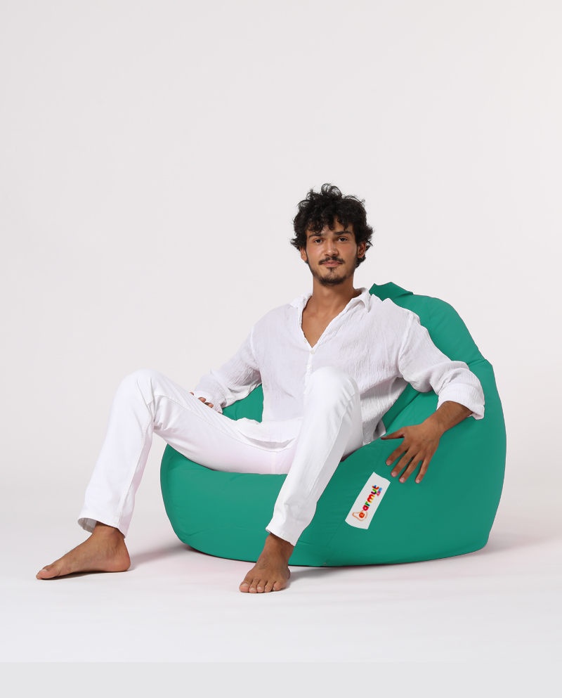 Taburet puf beanbag de gradina Premium Turcoaz - 3 | YEO