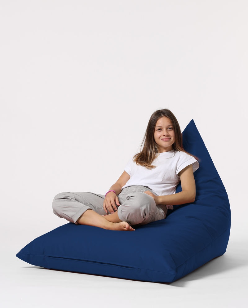 Taburet puf beanbag de gradina Pyramid Albastru inchis - 2 | YEO