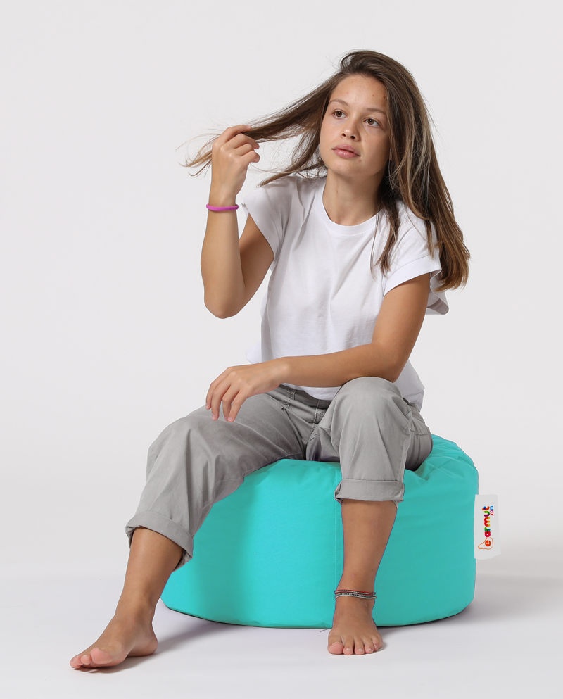Taburet puf beanbag de gradina Round Turcoaz - 1 | YEO