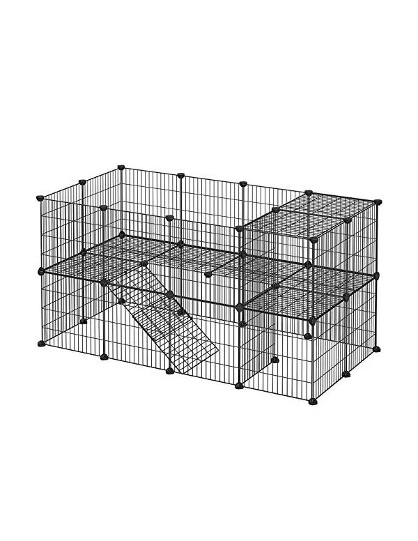 Tarc pentru animale de comapnie, Songmics, Negru, LPI02H, 143 x 73 x 71 cm