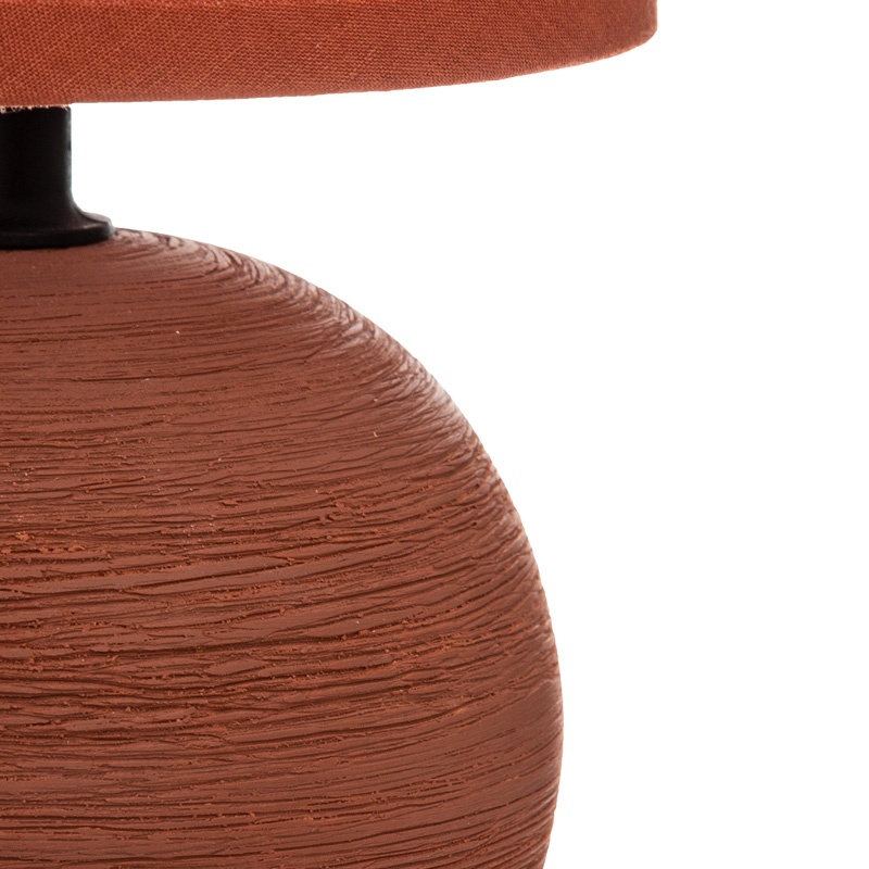 Veioza PWL-1210, Pako World, E14, Ceramica, Teracota, 13x13x25 cm - 1 | YEO
