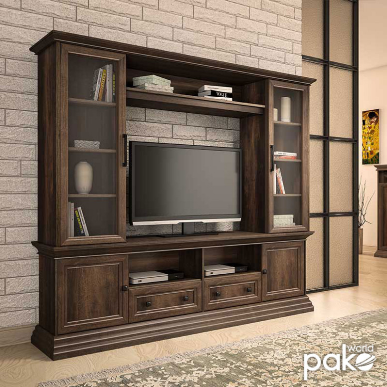 Ansamblu Comoda TV Mozart Oak 200x40x170.5 cm - 1 | YEO