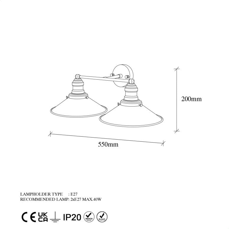 Aplica Conical - 12190 Negru/Auriu - 5 | YEO