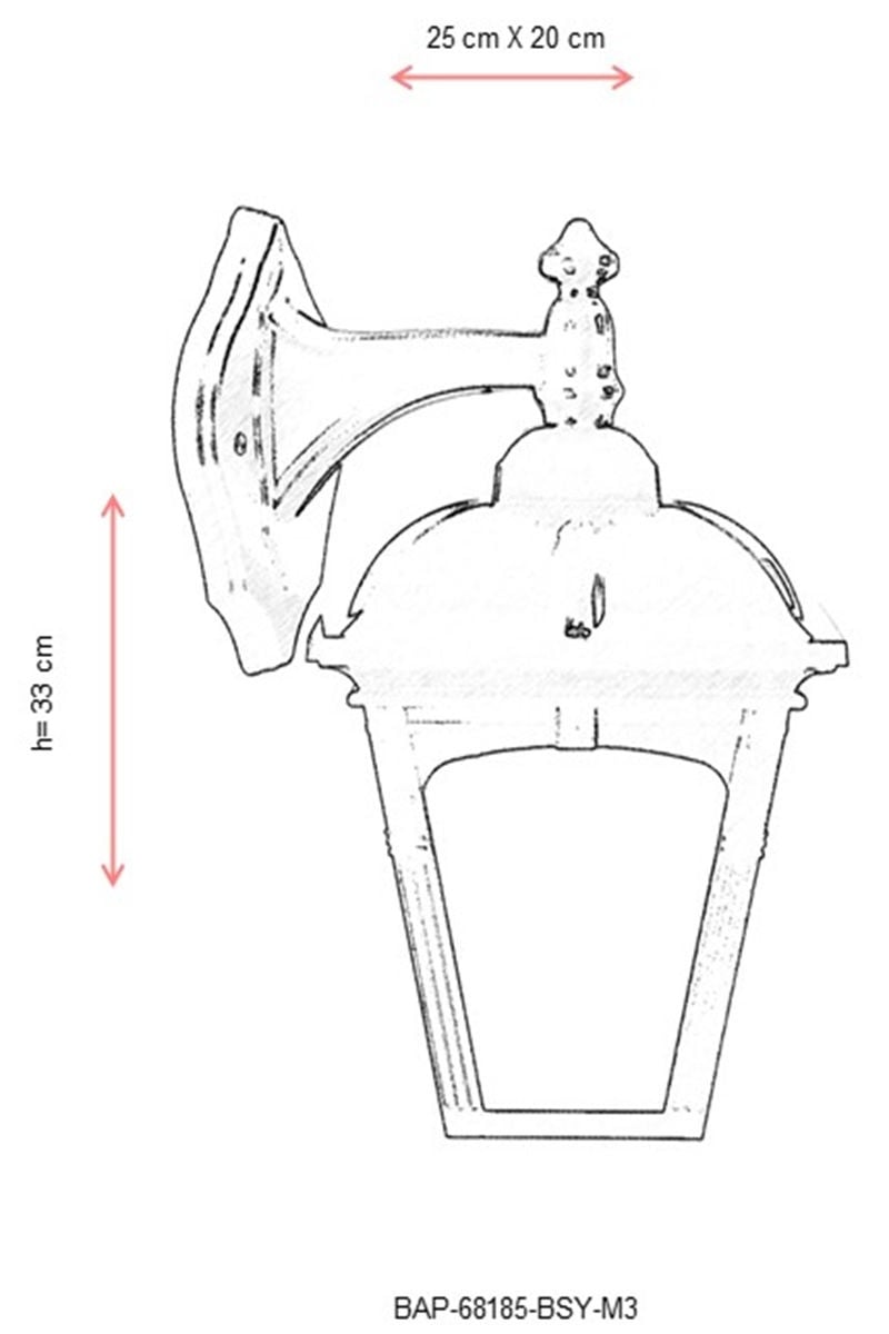 Aplica de perete exterior M3 Alb 25x20 cm - 2 | YEO