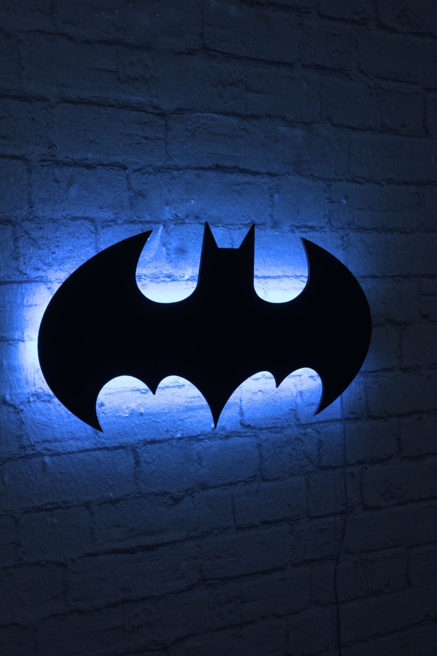 Aplică de perete LED decorativă Batman Albastru 50x25 cm - 2 | YEO