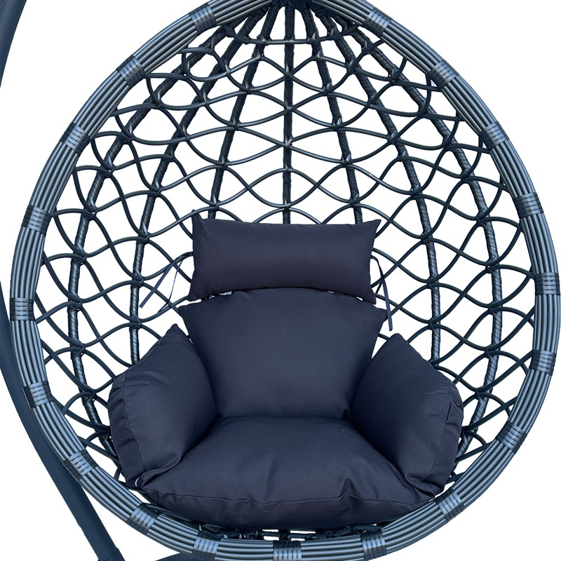 Balansoar Lyere, Pako World, Gri, Ratan, 120x108x195 cm - 4 | YEO