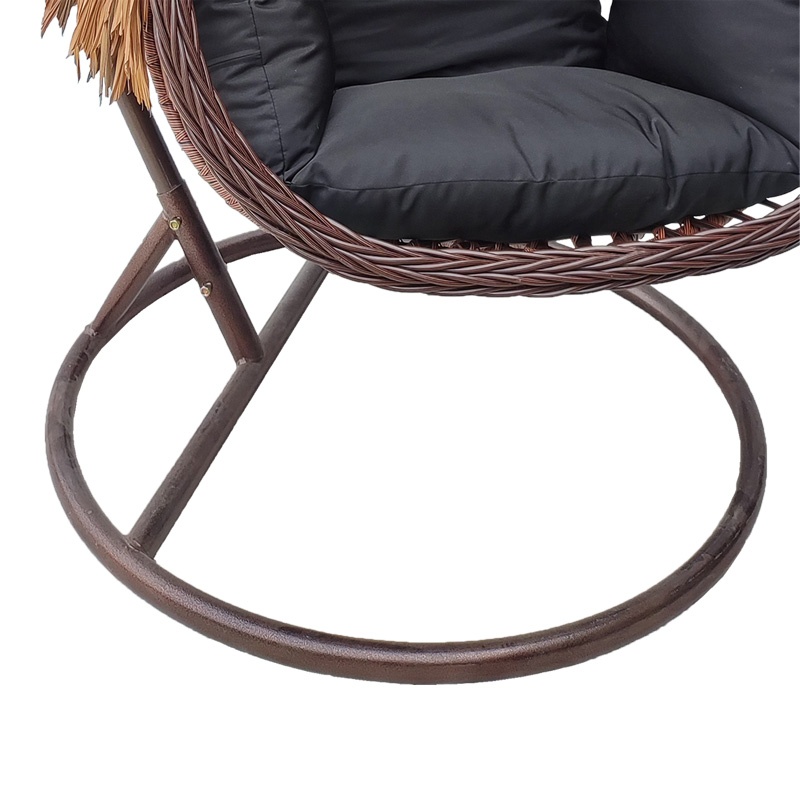 Balansoar Varur, Pako World, Maro-Negru, Ratan, 120x105x195 cm