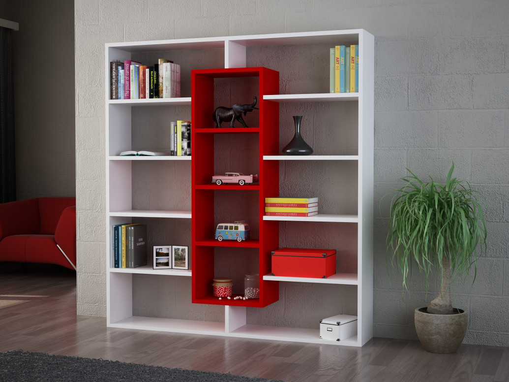 Biblioteca Ample - Alb, Red