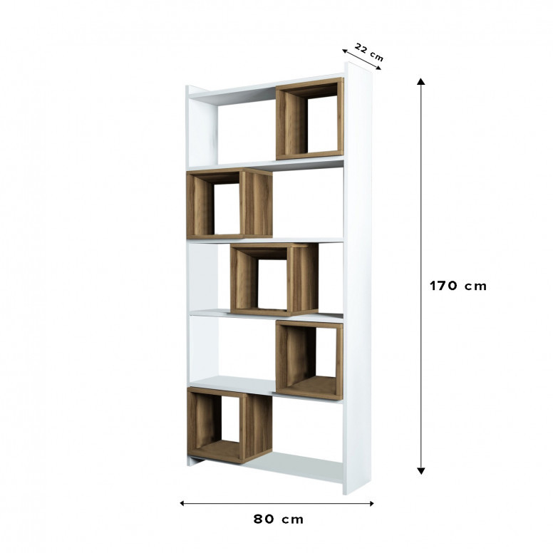 Biblioteca Box Alb-Walnut - 4 | YEO