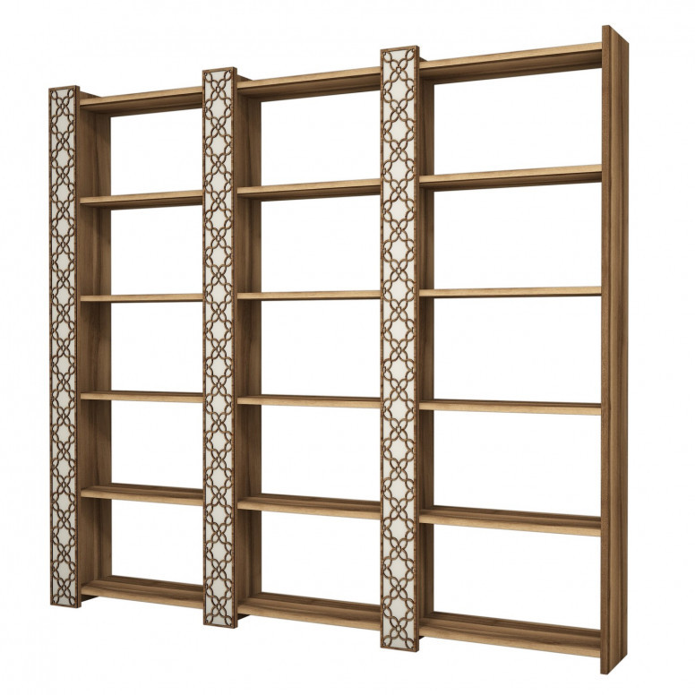 Biblioteca City 3 - Walnut, Cream - 2 | YEO