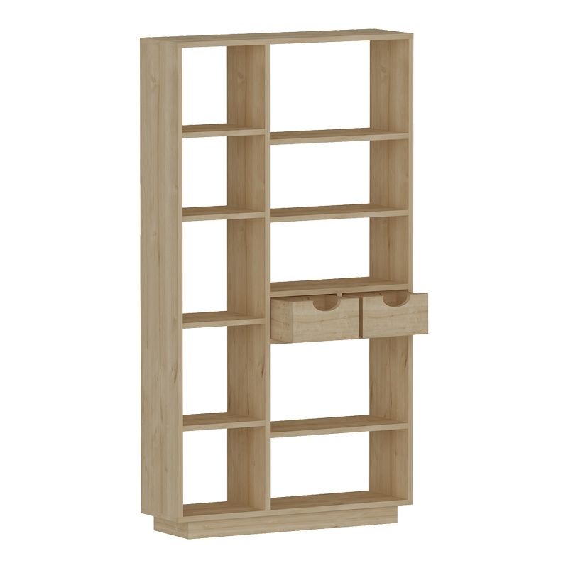 Biblioteca cu sertare Dakin, Pako World, Stejar, 80x25x190 cm - 3 | YEO