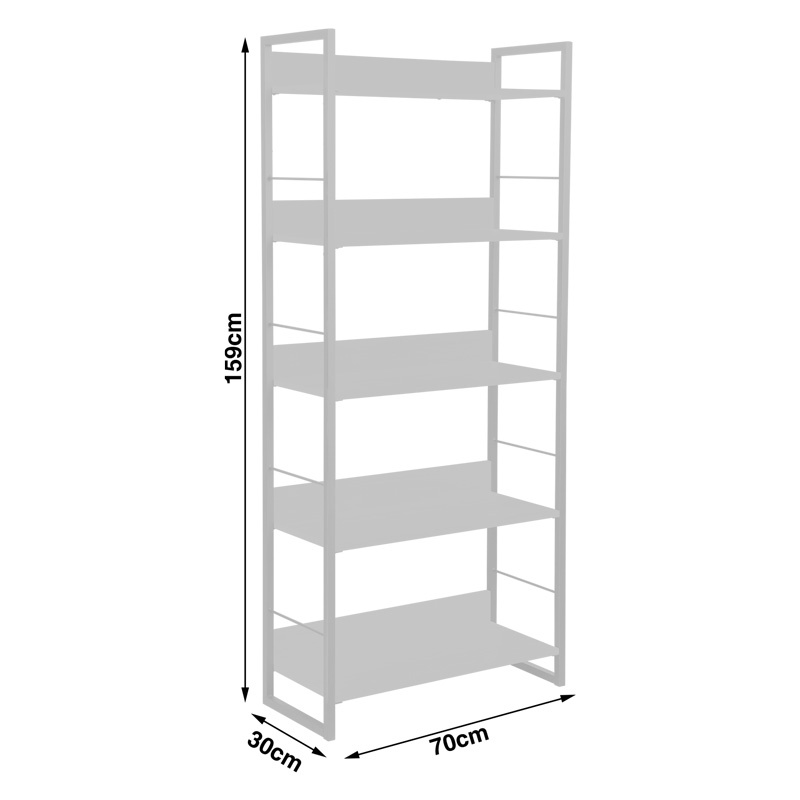Biblioteca Dorfie Natural 70x30x159 cm