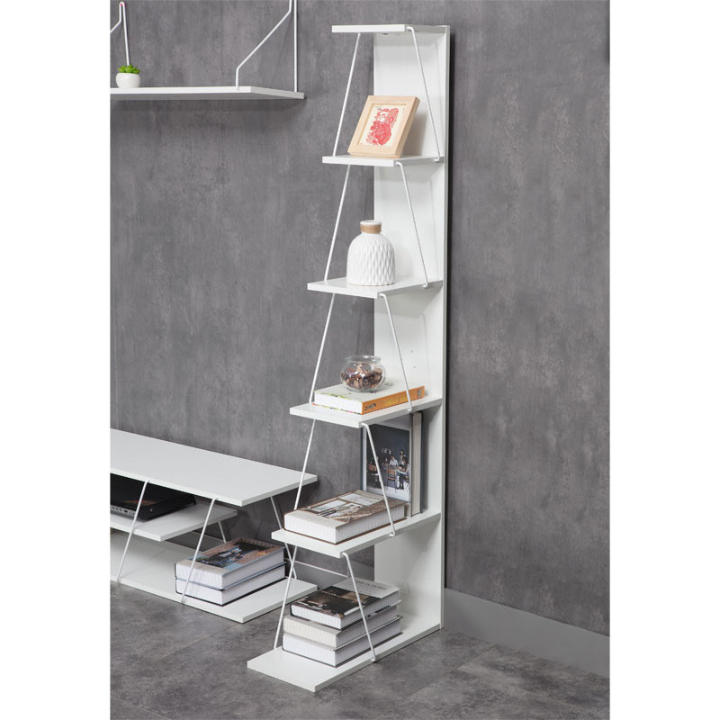 Biblioteca mini Tars alb 50x22x150cm - 1 | YEO