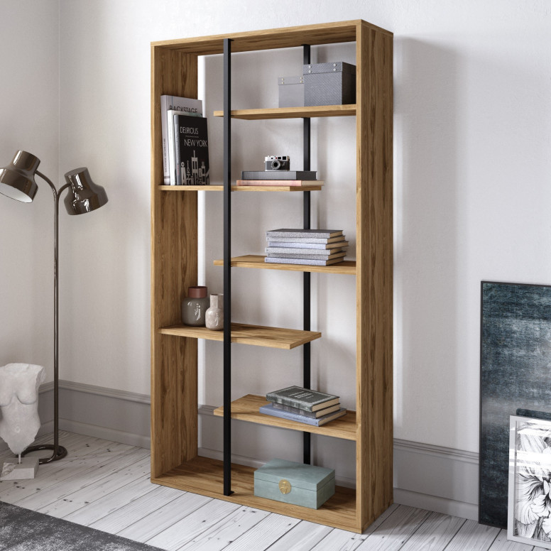 Biblioteca Presto Walnut-Negru