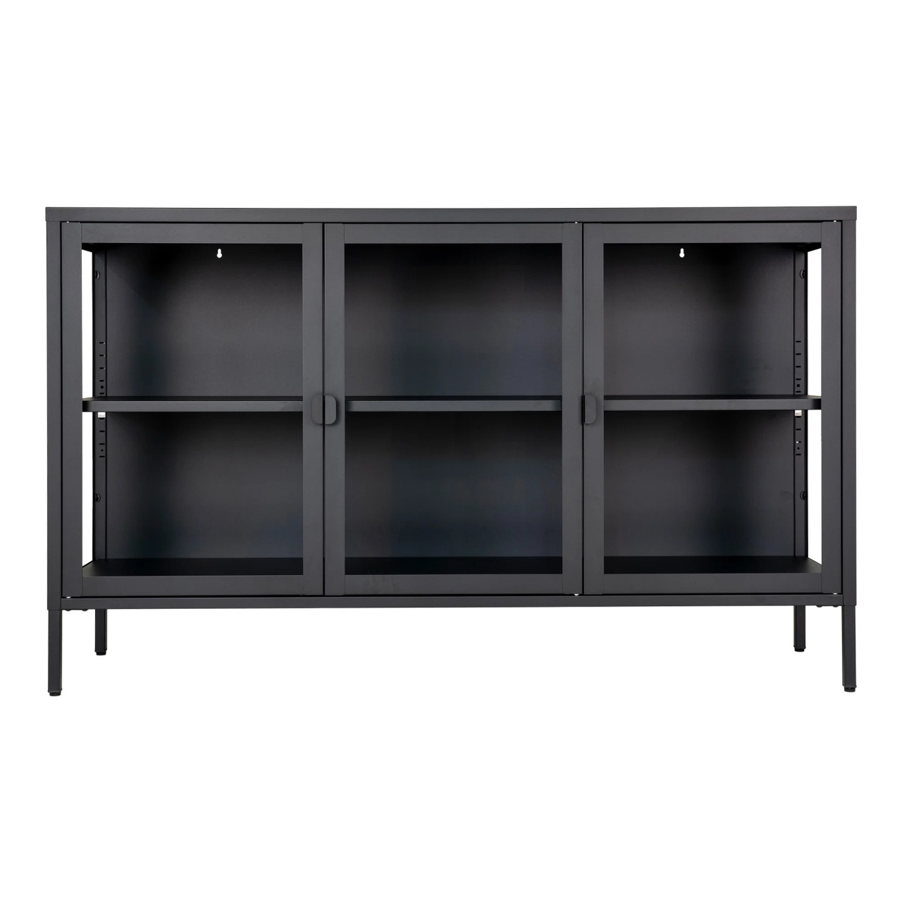 Bufet Brisbane, Negru, 40x140x85 cm - Imagine 5