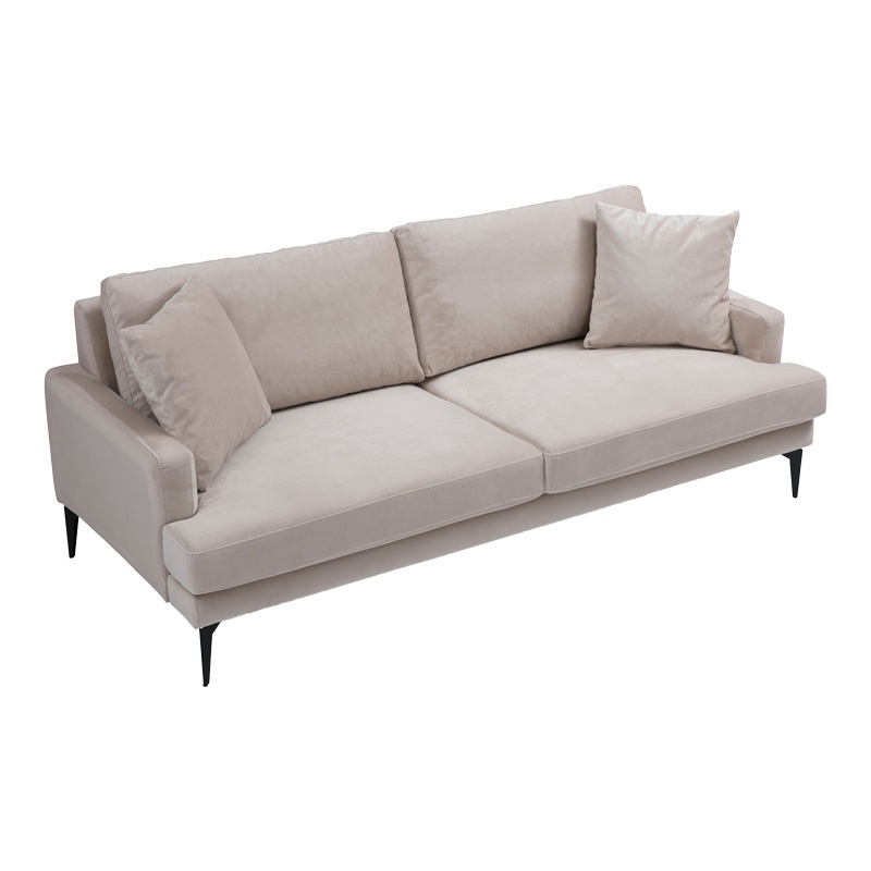 Canapea 2 locuri Fortune, Pako World, Bej-Negru, 175x90x88 cm - 2 | YEO