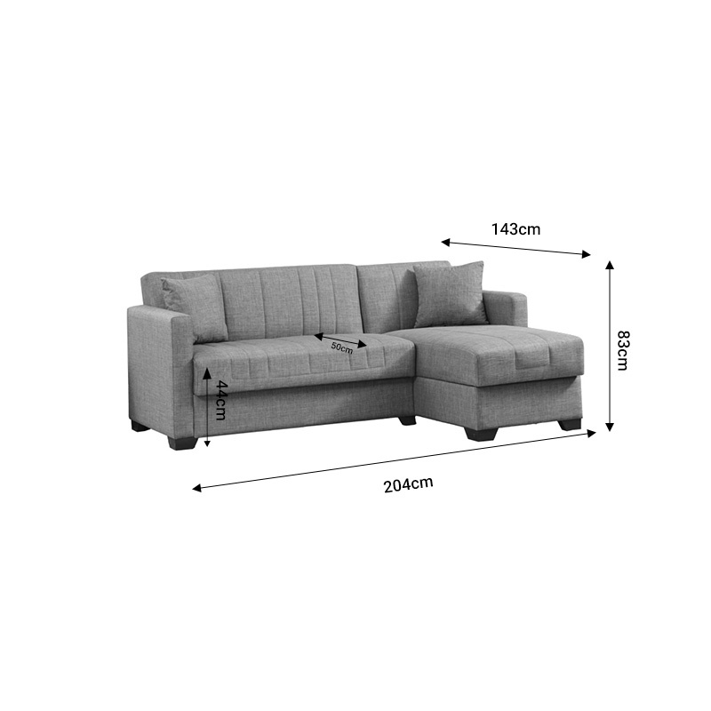 Coltar cu spatiu de depozitare Alaska Pako World Maro 204x143x83 cm