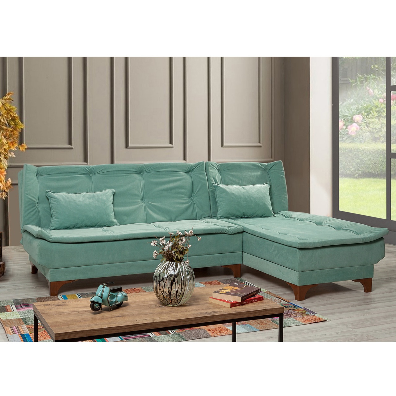 Coltar extensibil Kelebek Verde marin
