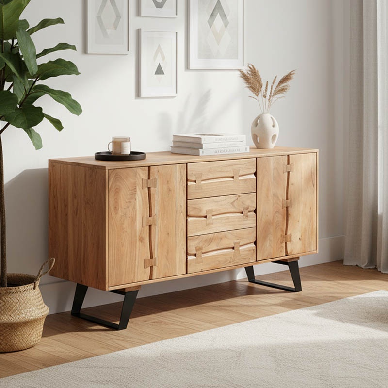 Comoda Leontina boho Natural 150x45x86 cm