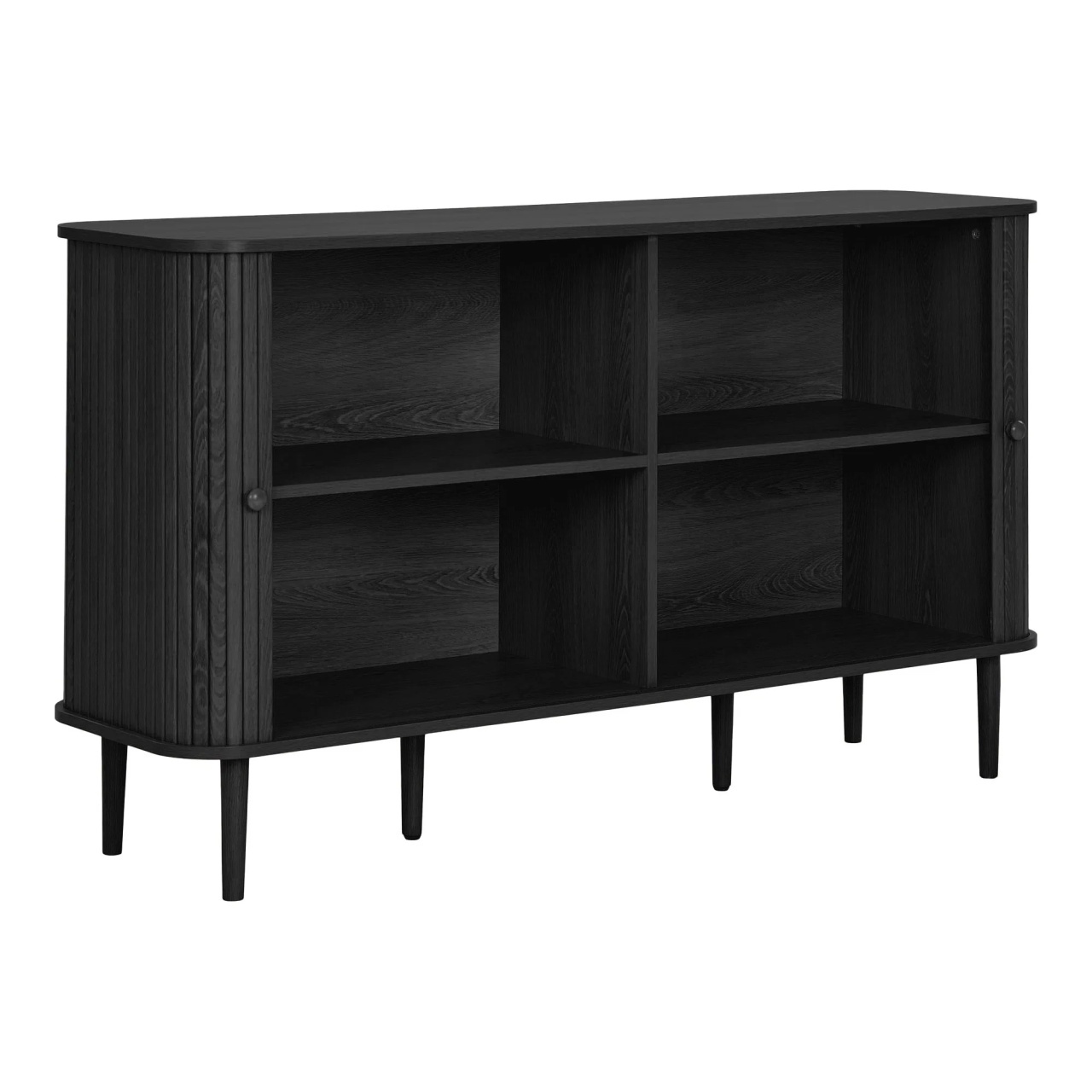 Comoda Nikko, Negru, 140x40x79 cm - Imagine 2