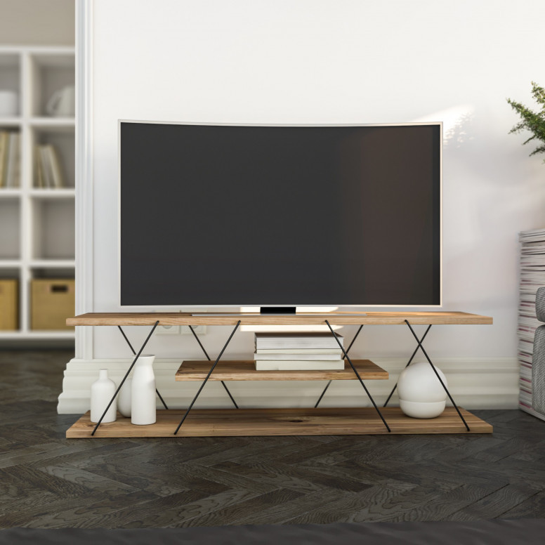 Comoda TV Canaz Negru-Walnut - 1 | YEO