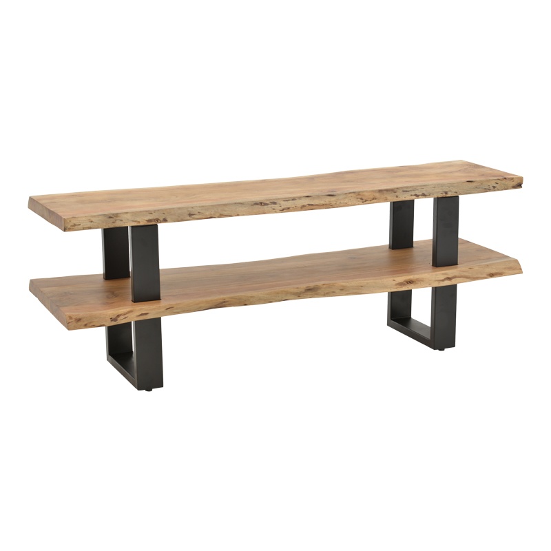 Comoda TV Fuji din lemn masiv de acacia naturala 140x40x52 cm