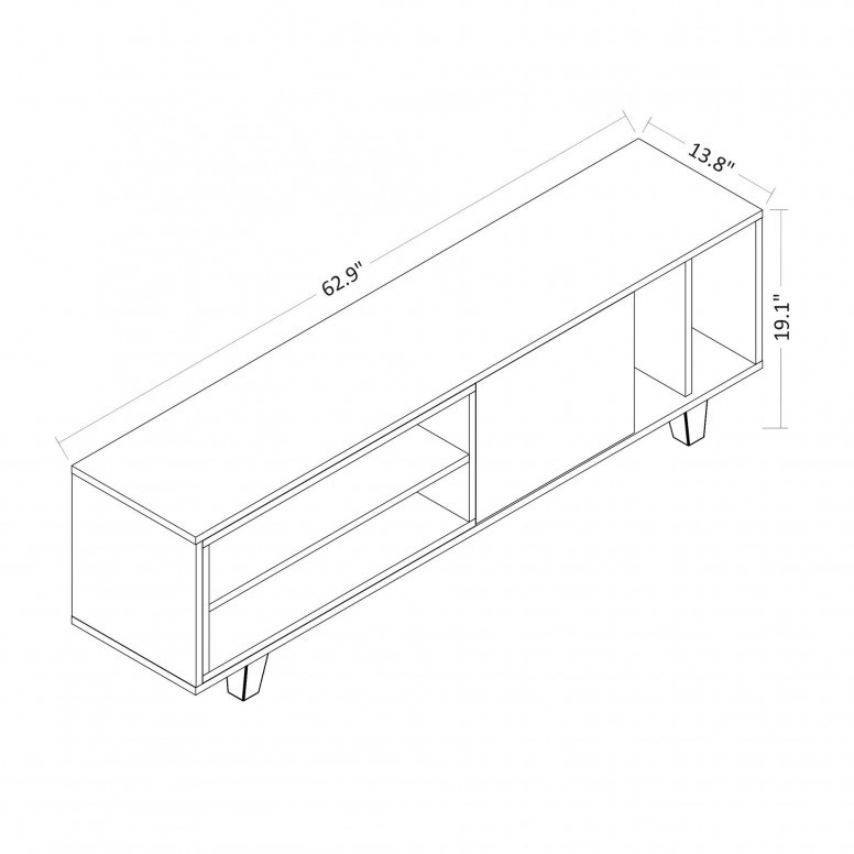 Comoda TV Rosmar - Alb, Wenge - 4 | YEO