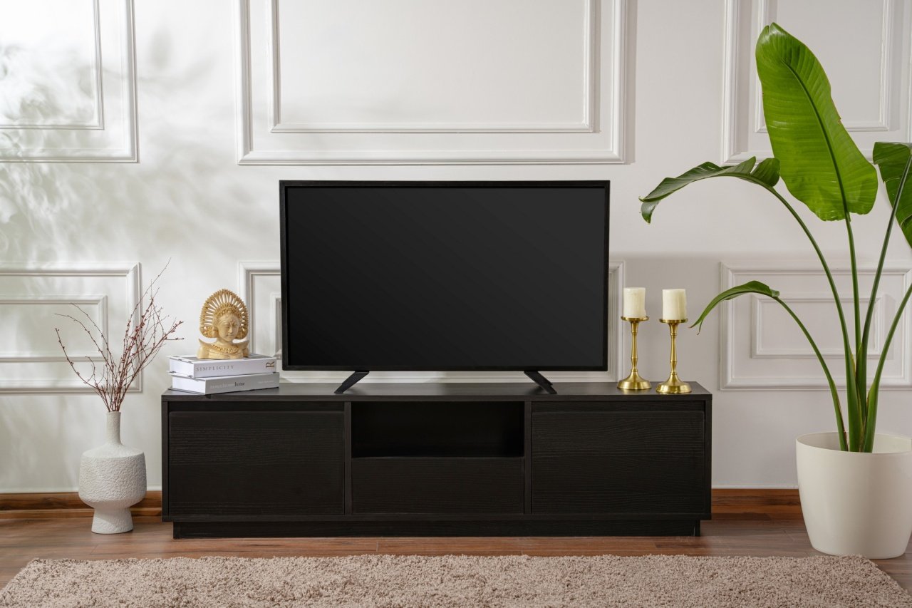 Comoda TV Vanguard Negru - 1 | YEO