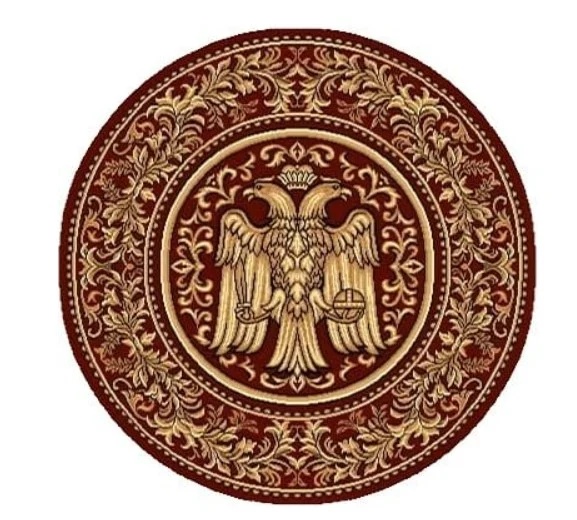 Covor biserica Rotund, Lotos, Rosu, 120x120 cm, Delta 15032 210