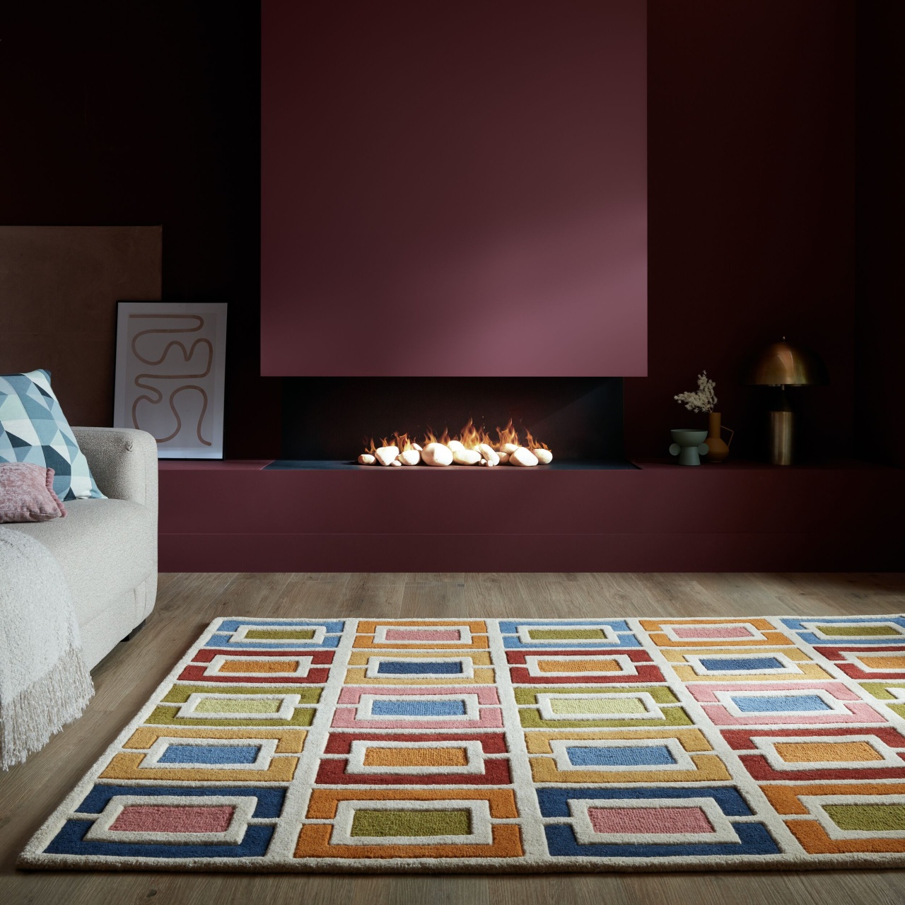 Covor Illusion Retro Blocks Multicolor 120X170 cm, Flair Rugs