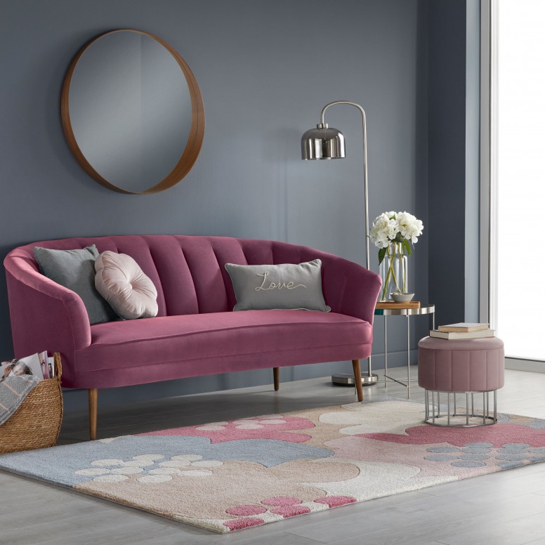 Covor Retro Floral Raspberry 120x170 cm, Flair Rugs