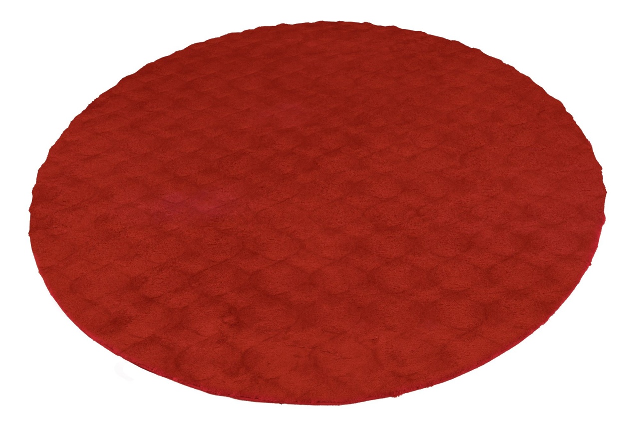 Covor rotund Diamond Cut Rosu 200x200 cm - 1 | YEO