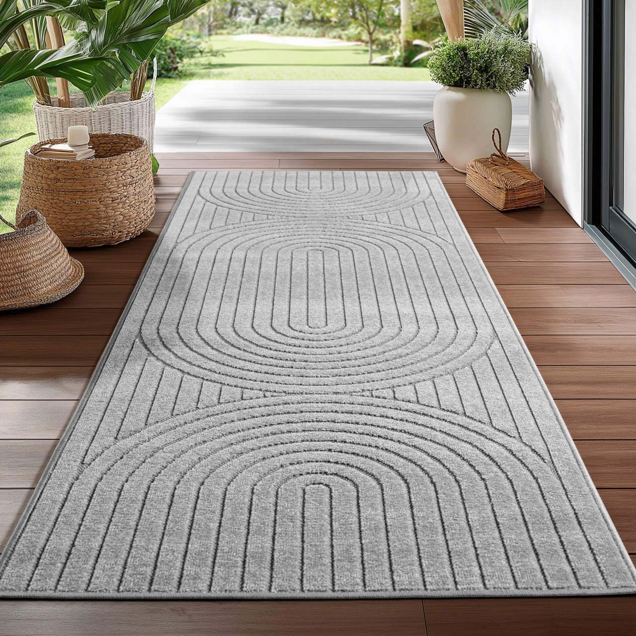 Covor traversa Nova V1 Argintiu 80x150 cm - 1 | YEO