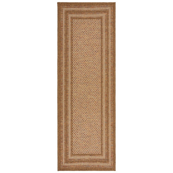 Covor traversa Sylvie Layla Border Natural 80X230 cm, Flair Rugs - 1 | YEO