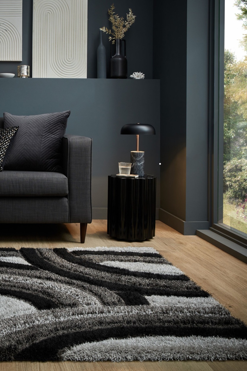 Covor Velvet Carved Gri 160x230 cm, Flair Rugs - 4 | YEO
