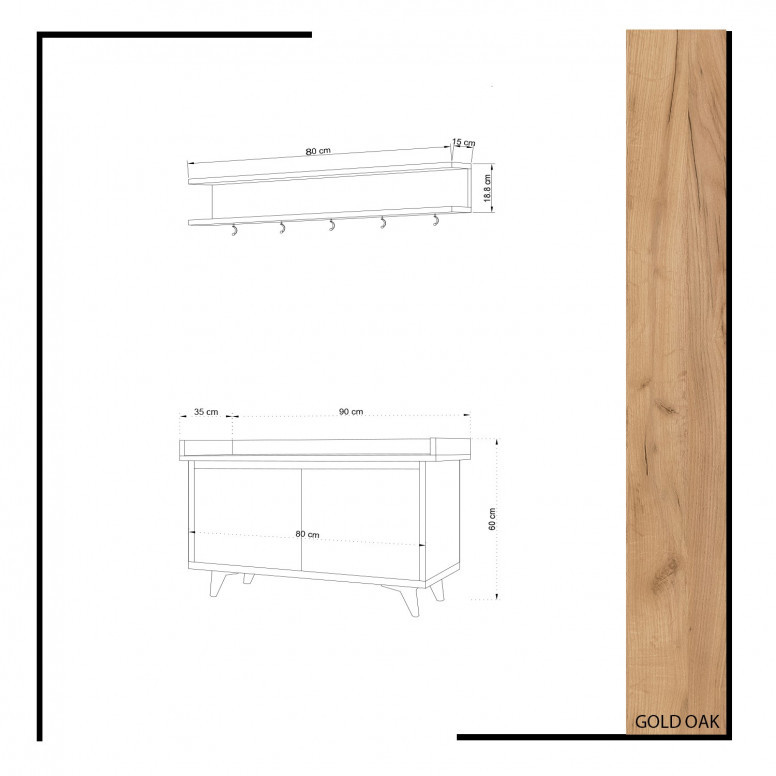 Cuier Hol Arasso Oak-Alb - 3 | YEO