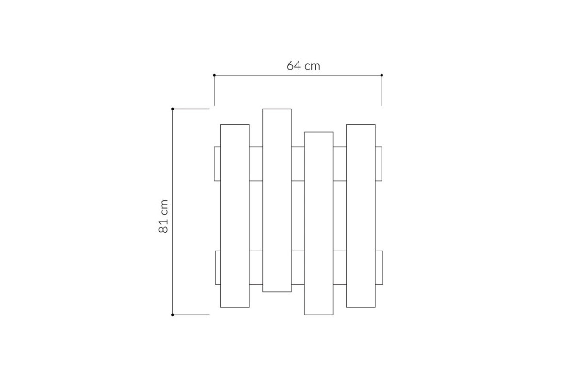 Cuier Wave Gri 64x4x81cm - 1 | YEO