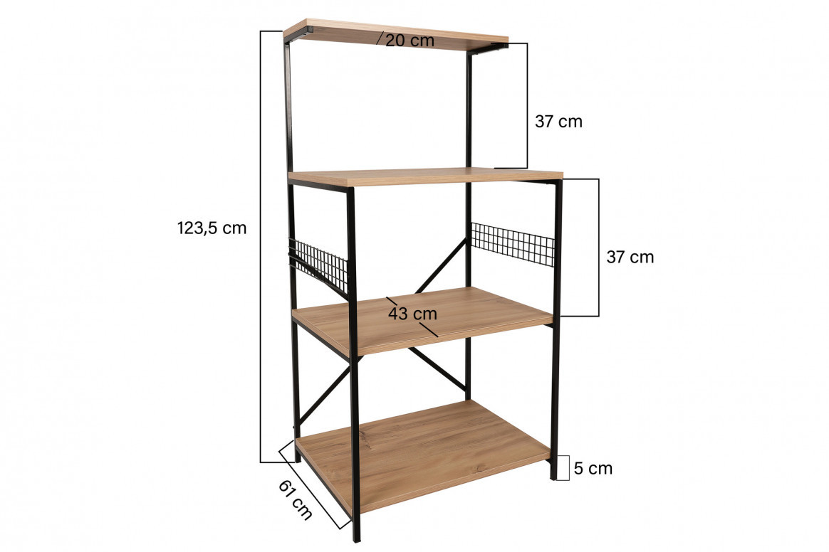 Dulap Anemon Negru-Pine - 4 | YEO