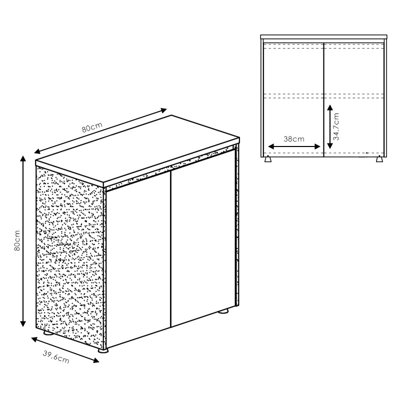 Dulap birou Oscar Maro 160x40x80 cm