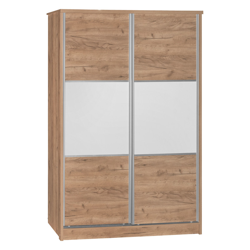 Dulap cu 2 usi glisante Griffin culoarea lemn naturala 121x56.5x180.5cm