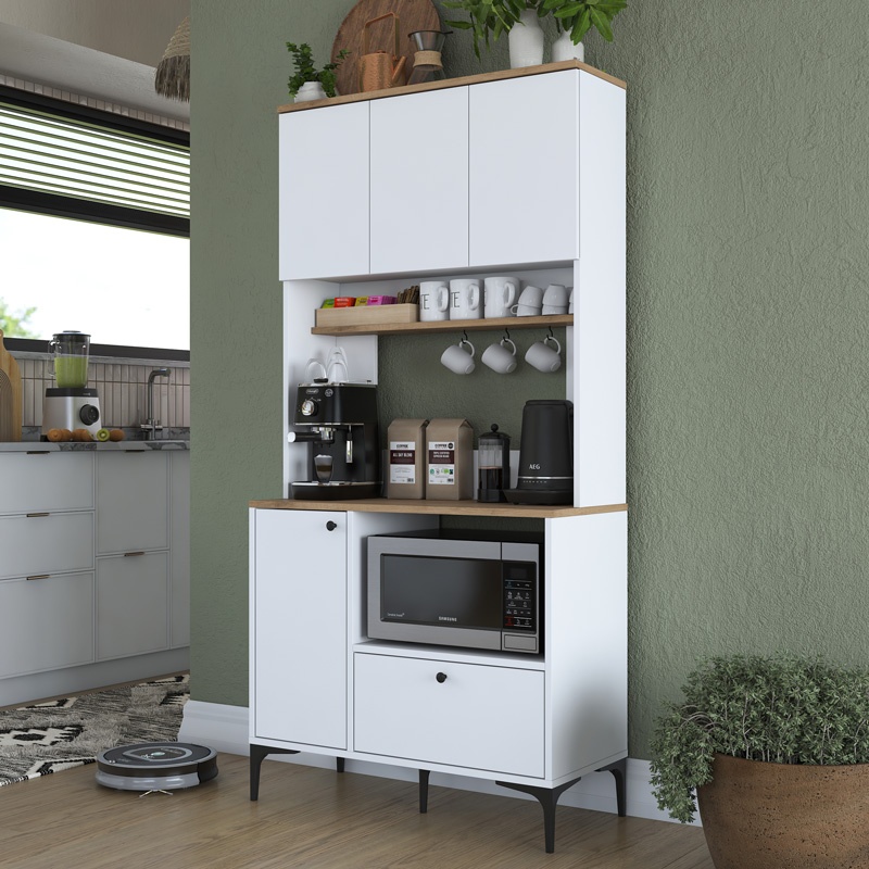 Dulap de bucatarie Bender Alb 90.2x40x184.2 cm - 1 | YEO