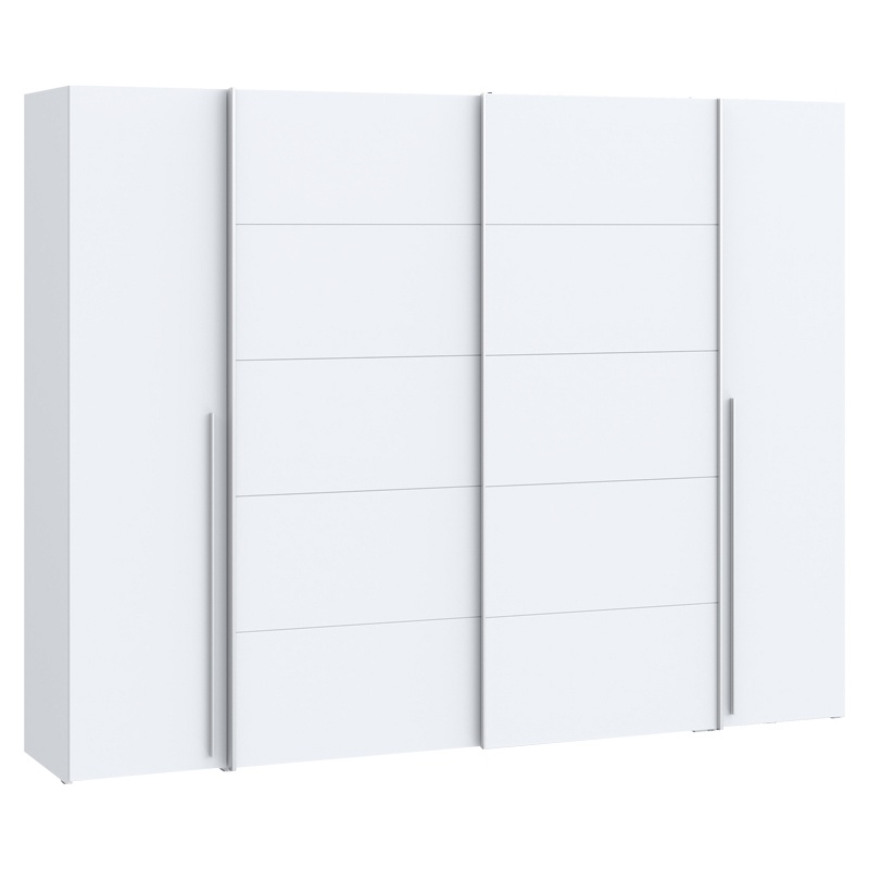 Dulap Verzo 4 usi alb melamina 270.5x61.5x210.5 cm