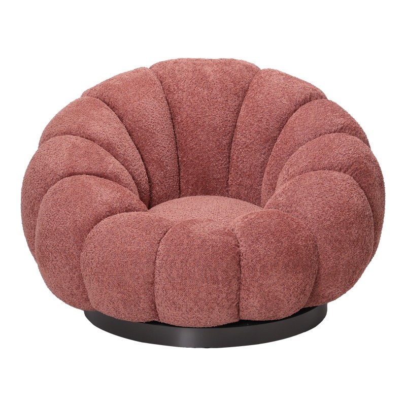 Fotoliu cu taburet picioare Nester boucle Mar putred 98x97x69 cm - 2 | YEO