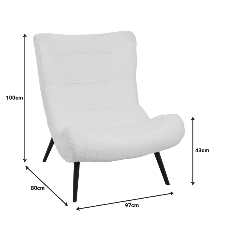 Fotoliu Silla, Pako World, Textil, Bej, 97x80x100 cm