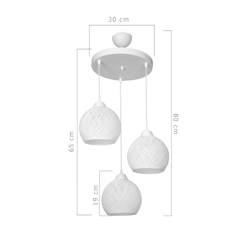 Lampa PWL-0973, Pako World, E27, Alb, 35x35x18 cm